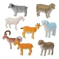 thumbnail image 1 of 8 Pcs Modèle Animal de Ferme Figurine en Plastique Mouton Jouet (Multicolore), 1 of 5