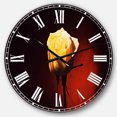 thumbnail image 1 of DesignArt Belle Horloge Murale Rose Jaune, 1 of 2