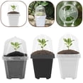 thumbnail image 6 of CPAN 10 pcs Plant Nursery Pots With Humidity Dome Small Plastic Square Flower Pot, 6 of 7