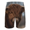 thumbnail image 6 of Kdxio Yak Pattern Mens Casual Shorts - Drawstring Summer Beach Sports Shorts for Men, 6 of 9