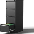 thumbnail image 1 of Bingirl Black Metal 3 - Drawer File Cabinet with Lock, 1 of 7