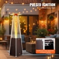 thumbnail image 6 of VEVOR 48,000 BTU Propane Patio Heater – Pyramid Outdoor Heater with Wheels, Bronze Finish for Garden, Deck, and Patio, 6 of 12