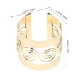 thumbnail image 2 of unbranded 2Ud Brazaletes Punk Dorados Ajustables Con Hueco Y Estilo Bohemio, 2 of 6