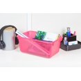 thumbnail image 2 of Pen+Gear Plastic Cubby Bin, Desktop Supply Organizer, Tint Pink, 2 of 9