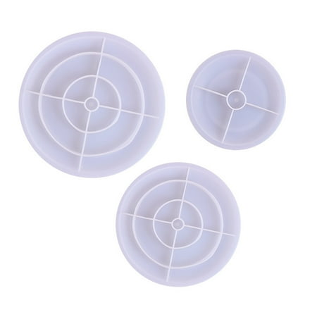 

Sorrowso Reusable Fruit Tray Silicone Mold 3 Tier Resin Mold for DIY Making Cookie Stand