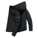 thumbnail image 3 of Chaqueta con capucha para hombre 2023, chaqueta bomber, cortavientos para hombre, abrigos con cremallera, chaquetas de carga ajustadas para primavera y otoño, ropa deportiva informal para hombre, 3 of 5