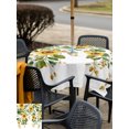 thumbnail image 5 of Outdoor Tablecloth with Umbrella Hole for Patio/Picnic/Party/Camping, Hanging Floral Waterproof Table Cloth Square Cover Washable, Spring Botanical Sunflower Green Leaves (60"x 60"), 5 of 9