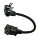 thumbnail image 4 of Cable De Alimentación Enchufe Y Enchufe De . UU. Codo De PVC Negro De 2 Puntas Para Monitor Sunnimix conector del cable, 4 of 8