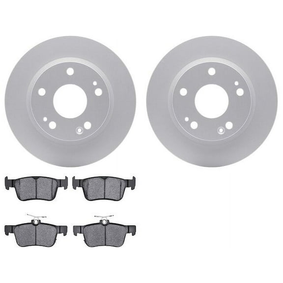 Rear Brake Pad and Rotor Kit - Compatible with 2016 - 2022 Honda Civic 2017 2018 2019 2020 2021