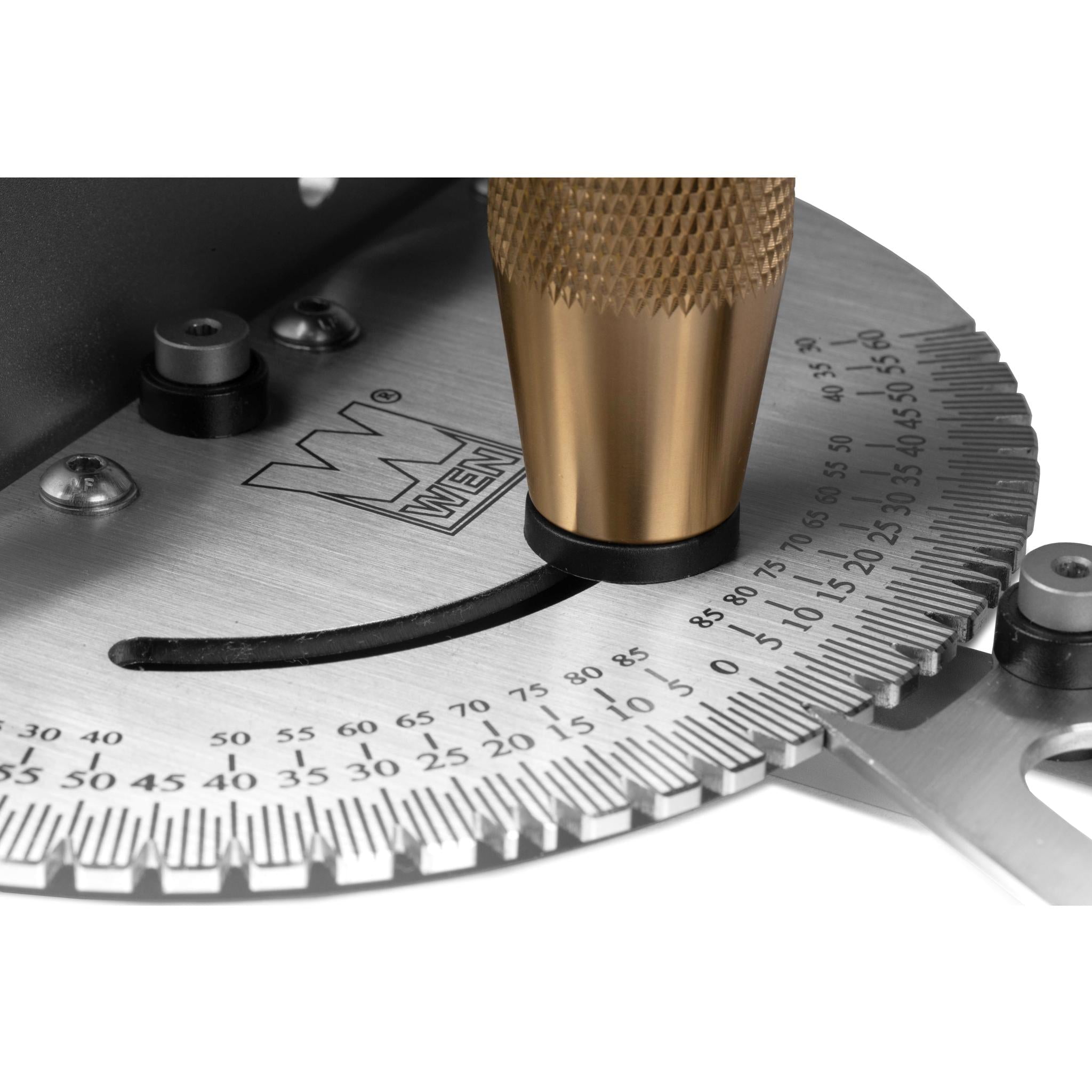 WEN Steel and Brass Premium Miter Gauge, 27 Angle Stops for Table Saws, Router Tables, Band Saws, and Woodworking Tools (WA1401)