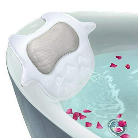 Premium Bath Pillows and Spa, Spa Bath Pillow for Tub, Bathtub Pillow Cushion with Head, Neck, Shoulder and Back Support. Quick Drying 3D Air Mesh Technology, Non-Slip?2019 Wider