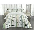 thumbnail image 3 of Ambesonne Forest Quilted Bedspread Set 3 Pcs, Dense Tree Formation, Queen Size, Multicolor, 3 of 5