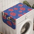 thumbnail image 1 of Rose Washing Machine Organizer, Romantic Bicolour Design Petal Pattern with Outline Leafy Buds Print, Anti-slip Fabric Top Cover for Washer and Dryer, Violet Blue Dark Coral, by Ambesonne, 1 of 1