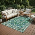 thumbnail image 2 of Oriental Weavers Meridian 2808G - Machine Woven Area Rug - 8'6" x 13' - in Blue/ Green - Traditional Style Patio, Deck, Porch, Mud Room Rug, 2 of 9