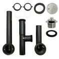 thumbnail image 4 of Westbrass 14" Black Polypropylene Twist & Close Drain Bathtub Assembly with Two-Hole Overflow, Polished Brass, 4 of 13
