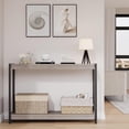 thumbnail image 1 of 39-pulgada wood consola mesa con 2 niveles almacenamiento estante: space-saving sofa mesa para entrada, sala de estar, y hallway in gris moderno style, 1 of 8