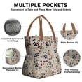 thumbnail image 3 of Paw Prints and Bones Drawstring Lunch Bag Women - Drawstring Lunch Bag Insulated for Work Office - Stain-Resistant Large Lunchbags for Women with Multi-Pockets, 3 of 6