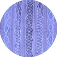 thumbnail image 1 of Ahgly Company Indoor Round Southwestern Blue Country Area Rugs, 5' Round, 1 of 4