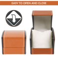 thumbnail image 3 of Luxtrada Single Watch Box Travel Case Storage Display Watches PU Leather Luxury Gift Box (Brown), 3 of 8