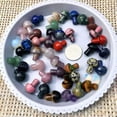thumbnail image 4 of VIVIDELLE Natural Quartz Crystal Mushroom Carved Gemstone Mineral Chakra Rock Decor Gift-Grey Agate, 4 of 8