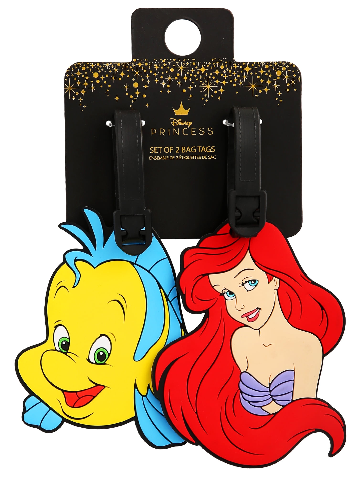 Ariel and Flounder Multicolor Luggage Tag 2 Pc Set