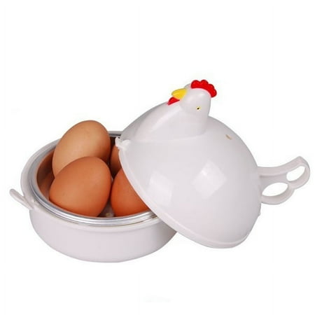 

Chicken Shaped Plastic Microwave Egg Boiler Poacher Cooker for 4 Eggs