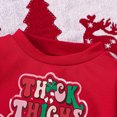 thumbnail image 5 of SUXIAN Girls Long Sleeve Christmas Cartoon Prints T Shirt Pullover Tops Pants Outfits Holiday Clothing Set Red 24M, 5 of 7