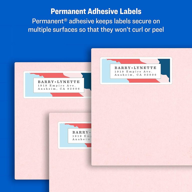 7666 - Clear Address Labels , 1" X 2 5/8", Rectangle