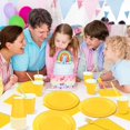 thumbnail image 6 of 228PCS Yellow Party Supplies Set Include Paper Plates Cups Paper Napkins Plastic Spoons Forks Knives for 30 Guests Disposable Party Dinnerware for Birthday Wedding Family Picnic, 6 of 6