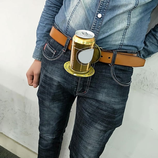 Cinturón de cabeza de cerveza con hebilla para botellasoporte para lata de camping (águila de bronce antiguo) Ndcxsfigh Nuevos Originales