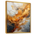 thumbnail image 2 of Designart "Lava Geode in Gold and White III" Landscapes Framed Wall Art - Traditional Gold Stone Geode Living Room Framed Canvas Art, 2 of 6