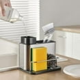 thumbnail image 3 of Dish Soap Dispenser 3-in-1 Sponge Holder for Kitchen Sink Stainless Steel, Rustproof, 3 of 8