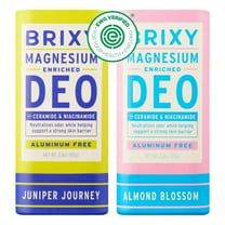 BRIXY Magnesium Deodorant, Odor Control With Ceramide & Niacinamide For Skin Health, Aluminum Free, Baking Soda Free, EWG VERIFIED, Sensitive Skin Deodorant, Vegan, Plastic Free, Light Scent (2 Pack)