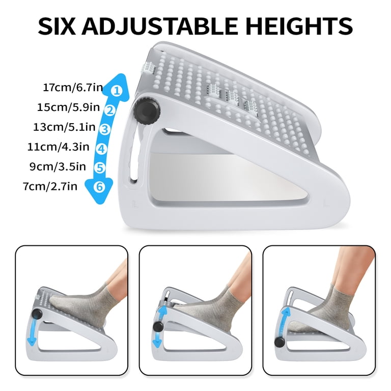 YUWENUS Adjustable Foot Rest with Massage Rollers photo 3
