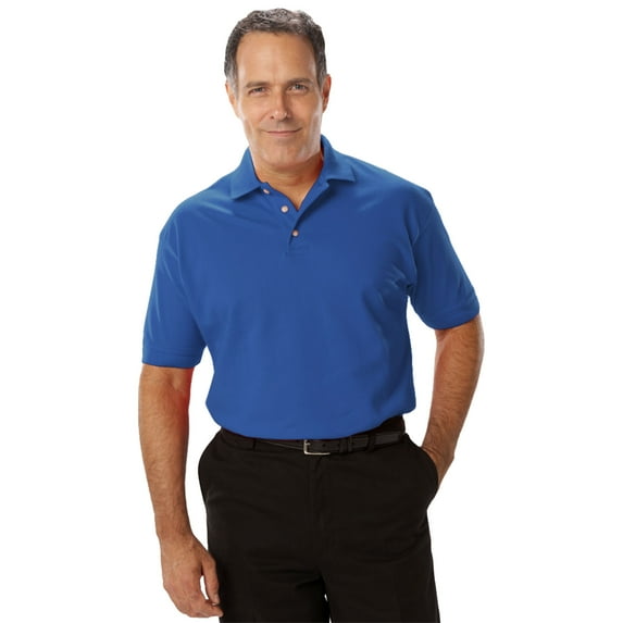 BlueGeneration Mens Short Sleeve Superblend Pique No Pocket - Turquoise Extra Large Solid