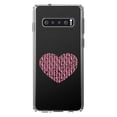 thumbnail image 1 of DistinctInk Clear Shockproof Hybrid Case for Samsung Galaxy S10+ PLUS (6.4" Screen) - TPU Bumper Acrylic Back Tempered Glass Screen Protector - XOXO Heart Pink, 1 of 2