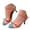 Blue, variant on Women's Kitten Heel Sandals Closed Toe Leather Dressy Heels Ankle Strap Party Shoe Ladies Color Blocking Work Sandal Size 7.5 White