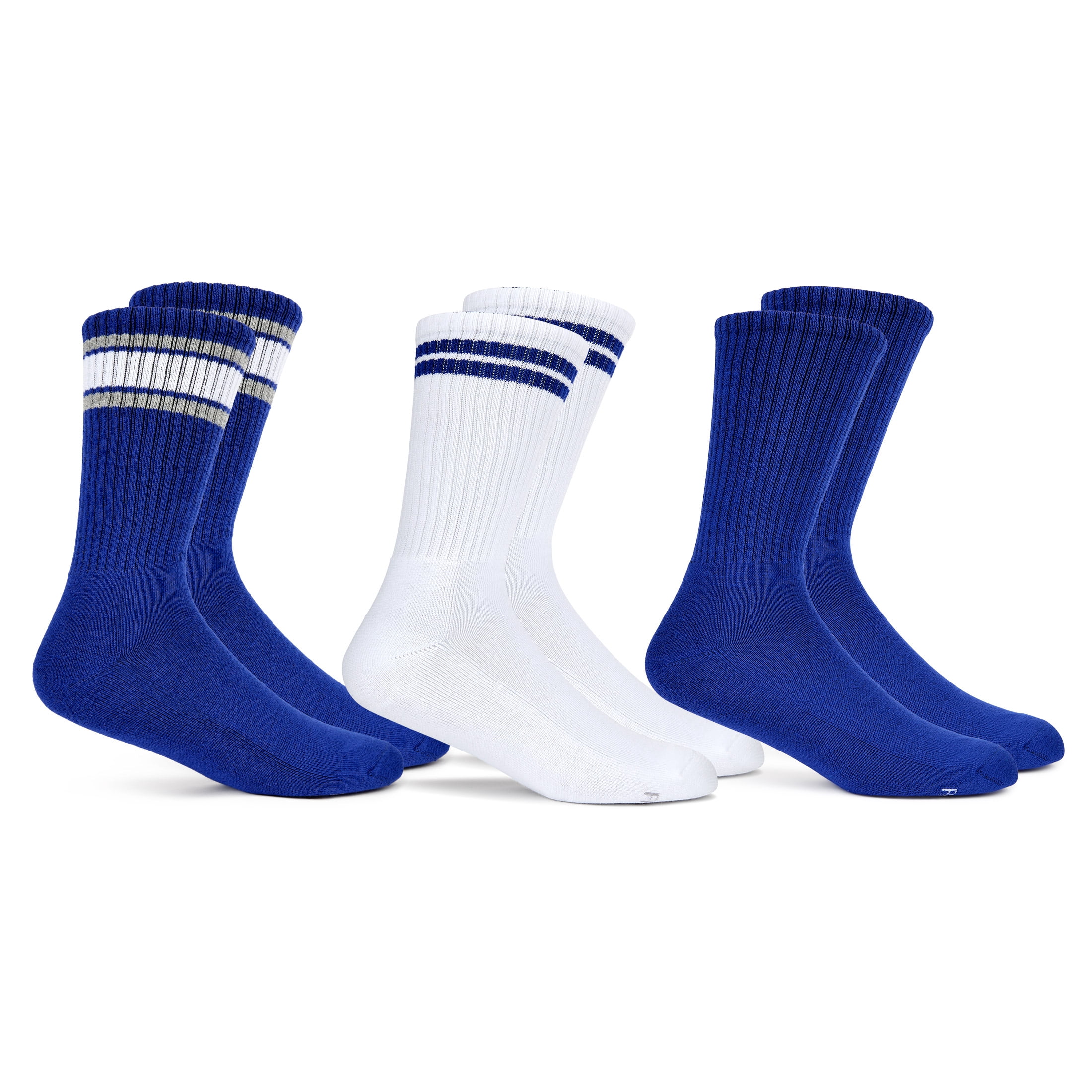 Fruit of the Loom Mens Gameday Crew Socks, 3-Pack, Sock Sizes 6-12