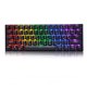 thumbnail image 1 of Teclado mecánico para juegos con cable Snpurdiri 60%, antiefecto fantasma, 61 teclas, retroiluminación RGB, interruptor azul ultracompacto, base doble, color blanco, 1 of 6