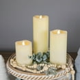 thumbnail image 4 of Northlight LED Flickering Flameless Wax Pillar Candles - 8" - Cream - Set of 3, 4 of 7