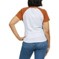thumbnail image 5 of Women's WEAR by Erin Andrews White Texas Longhorns Baseball Logo Raglan Henley T-Shirt, 5 of 5