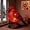 Red, variant on Handmade Cardinal Lamp with Gift Bag, Stained Glass Red Bird Night Light for Bedroom Living Room Christmas Decoration, Resin Cardinalis Table Desk Lamp (Green)