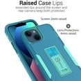 thumbnail image 2 of CoverON For Apple iPhone 13 Phone Case, Military Grade Heavy Duty Full Body Kickstand Cover - Turquoise, 2 of 9