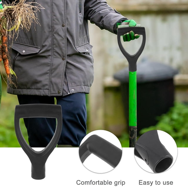 unbranded Mango De Pala Para Jardinería Negro Con Antideslizante Y Fácil De Usar
