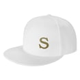 thumbnail image 1 of ZICANCN Alphabet S Pattern Baseball Caps, Trucker Hats for Men And Women, Adjustable Breathable Flat Caps, White, 1 of 6