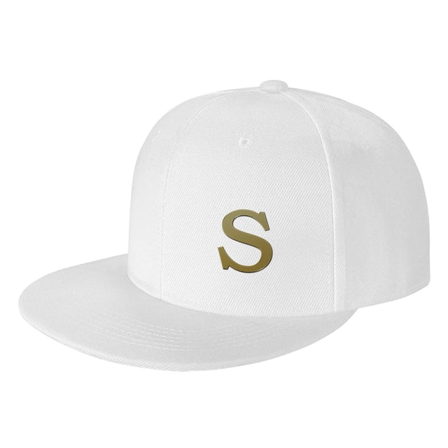 ZICANCN Alphabet S Pattern Baseball Caps, Trucker Hats for Men And Women, Adjustable Breathable Flat Caps, White