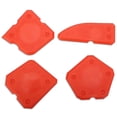 thumbnail image 2 of Eigraketly 4 Uds removedores de sellador esparcidor de cemento de vidrio raspador de silicona lavable de mano Kit de pala multiángulo multifuncional para Artesanía Amarillo Eigraketly TO008331-02B, 2 of 6