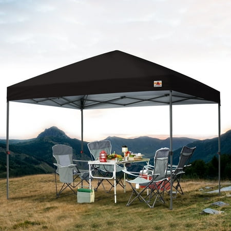ABCCANOPY 10 ft x 10 ft Easy Pop up Outdoor Canopy Tent  Black