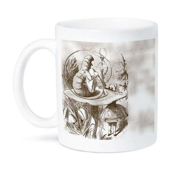 3dRose, Caterpillar on Mushroom Vintage Alice in Wonderland, 15oz Mug