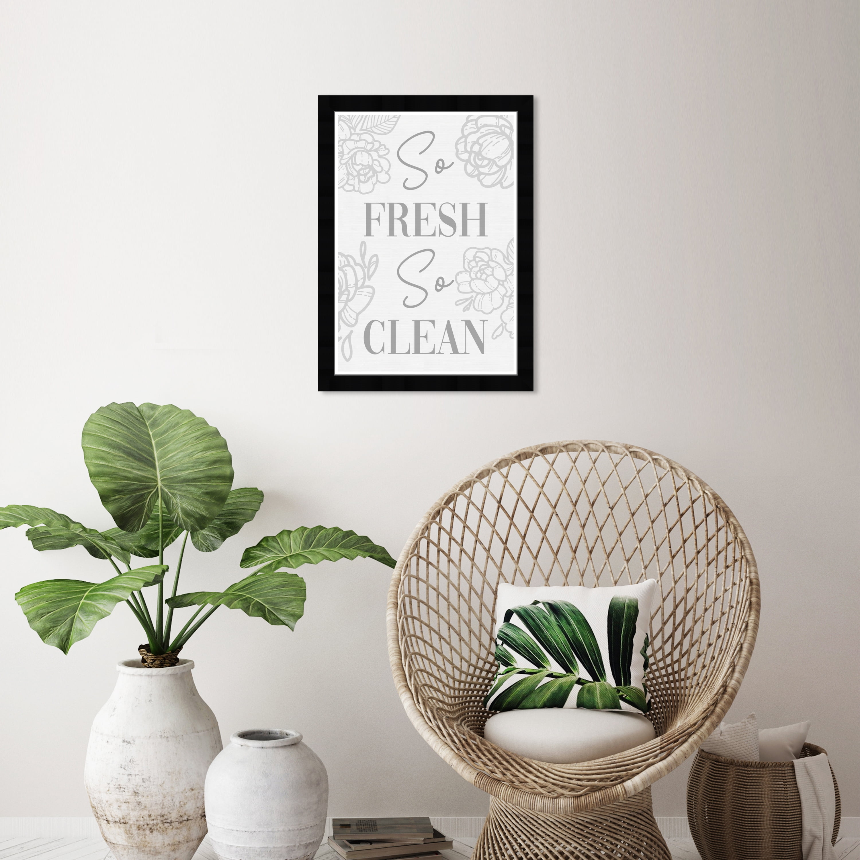 Wynwood Studio Prints So Fresh So Clean Typography and Quotes Quotes and Sayings Wall Art Canvas Print White 13x19